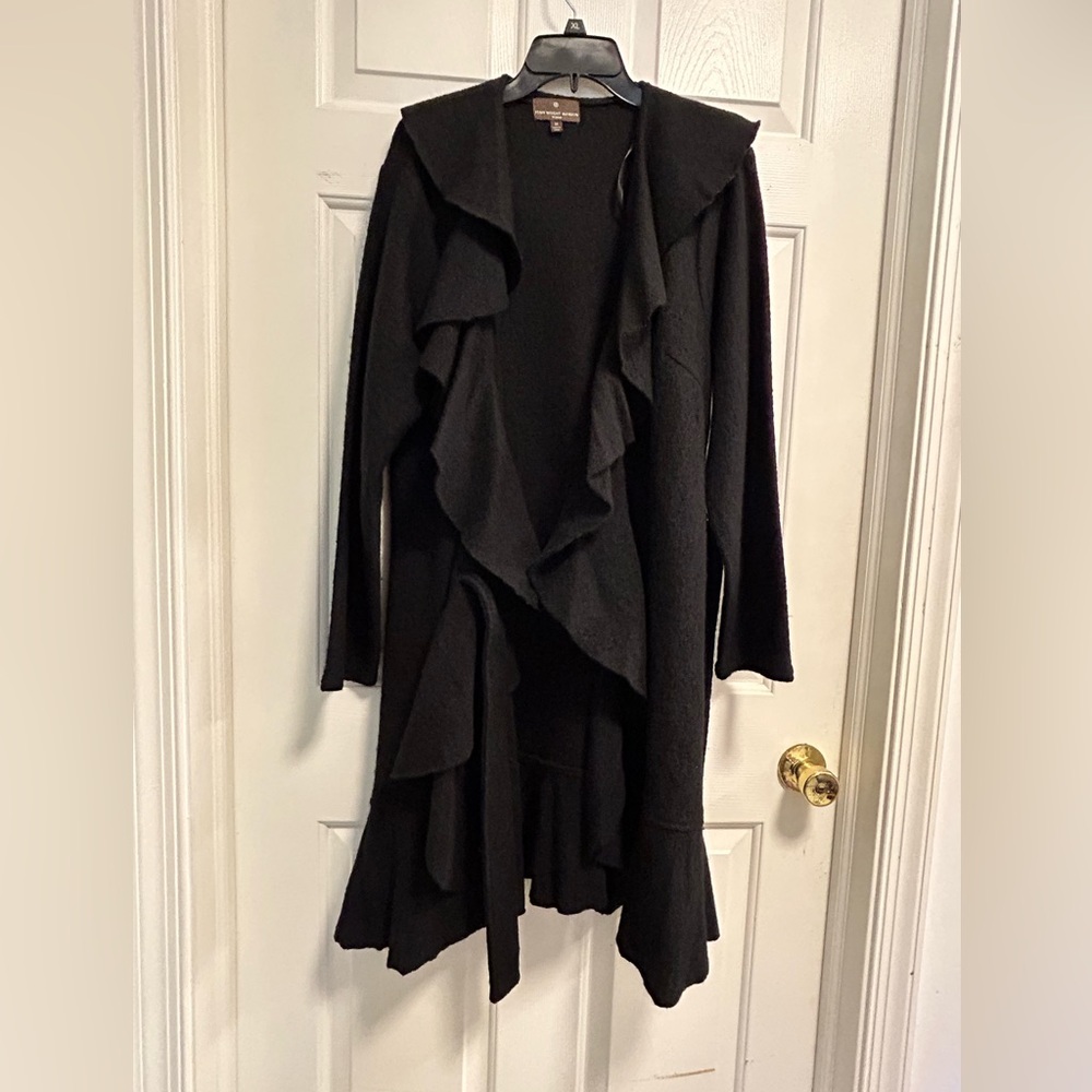Fenn Wright Manson ruffle duster jacket with tie